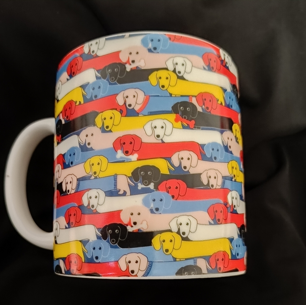 Art Wow Oversized Ceramic Vintage Festive Dog Pattern Holiday Mug - Picture 7 of 7
